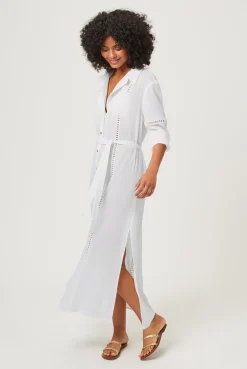Antibes Beach Maxi Shirt Dress