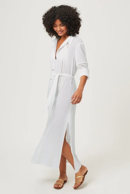Antibes Beach Maxi Shirt Dress