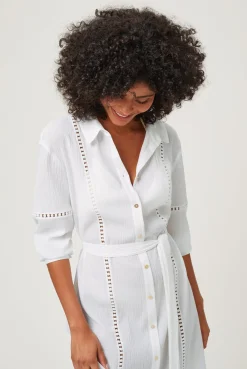 Antibes Beach Maxi Shirt Dress