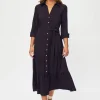 Black Maxi Shirt Dress