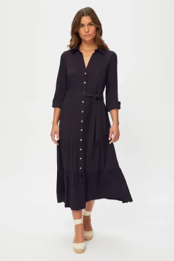 Black Maxi Shirt Dress