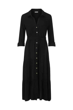 Black Maxi Shirt Dress