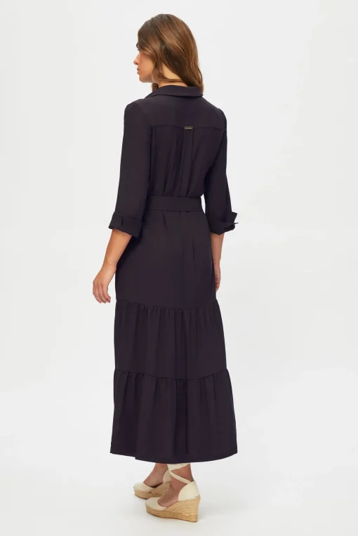Black Maxi Shirt Dress