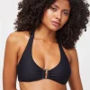 Black Rectangle Halterneck Top