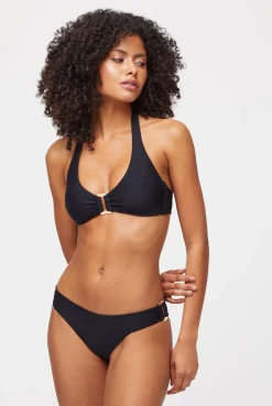 Black Rectangle Halterneck Top