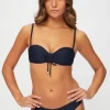 Black Ruched Bandeau Bikini