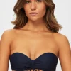 Black Ruched Bandeau Top