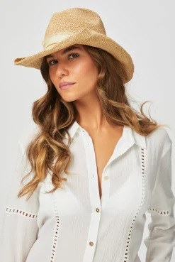 Cape Elizabeth Raffia Cowboy Hat
