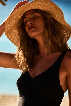 Cape Elizabeth Raffia Wide Brim Hat
