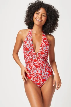 Deia U-Bar Halterneck Swimsuit