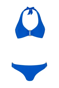Electric Blue Rectangle Halterneck Bikini