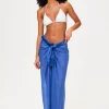 Electric Blue Tassel Trim Sarong
