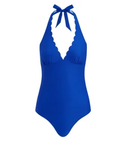 Forio Scallop Halterneck Swimsuit