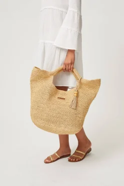 Grace Bay Medium Raffia Bucket Bag