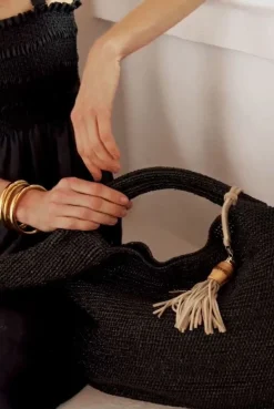 Grace Bay Medium Raffia Bucket Bag