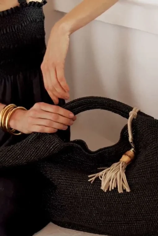 Grace Bay Medium Raffia Bucket Bag