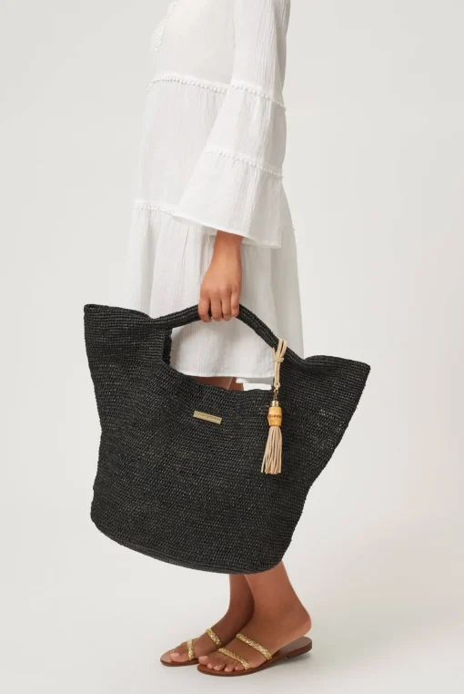 Grace Bay Medium Raffia Bucket Bag