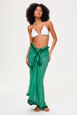 Jade Tassel Trim Sarong