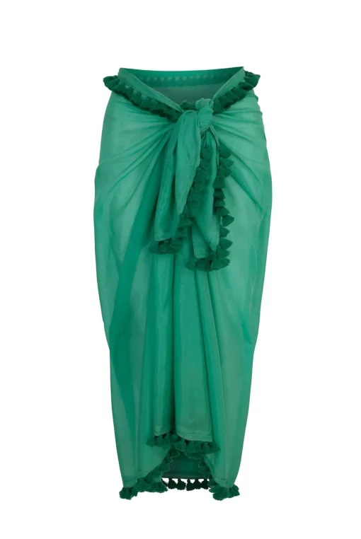 Jade Tassel Trim Sarong