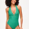 Jade U-Bar Halterneck Swimsuit