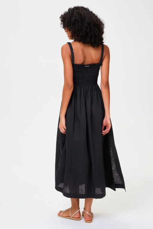 La Bocana Shirred Midi Dress