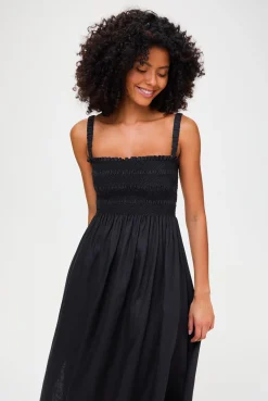 La Bocana Shirred Midi Dress