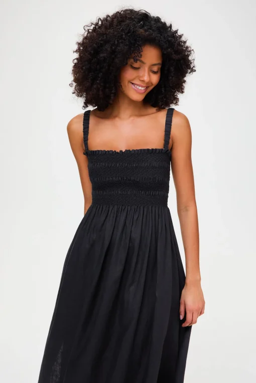 La Bocana Shirred Midi Dress