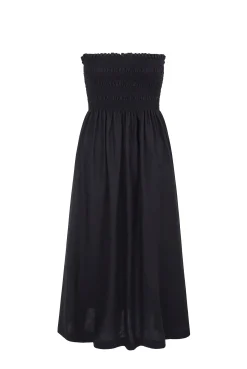 La Bocana Shirred Midi Dress
