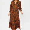 La Peñita Smocked Waist Maxi Dress