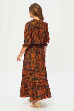 La Peñita Smocked Waist Maxi Dress