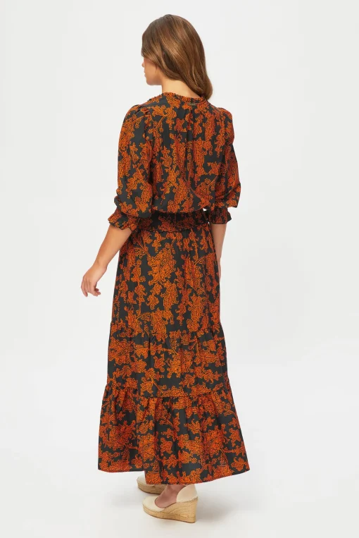 La Peñita Smocked Waist Maxi Dress