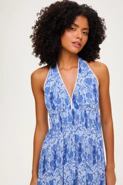 Lake Como Halterneck Maxi Dress
