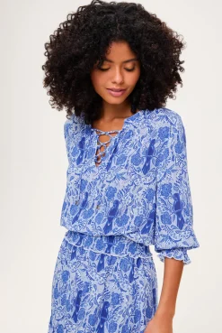 Lake Como Smocked Waist Mini Dress
