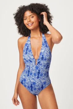 Lake Como U-Bar Halterneck Swimsuit