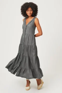 Lake Maggiore Plunge Maxi Dress