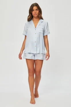 Lucca Short Sleeve Silk Pyjama Set