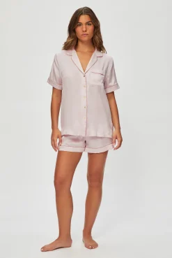 Lucca Short Sleeve Silk Pyjama Set