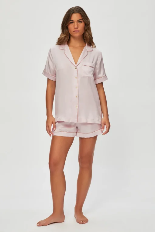 Lucca Short Sleeve Silk Pyjama Set