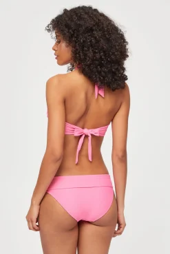 Magenta U-Bar Halterneck Top