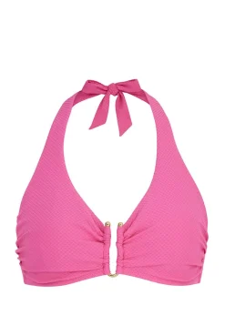 Magenta U-Bar Halterneck Top