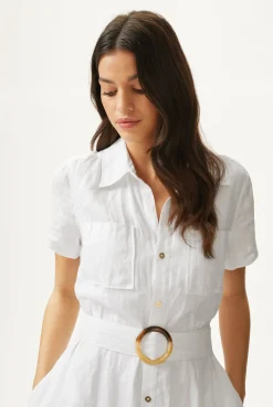 Mitsio Island Short Sleeve Shirt Dress