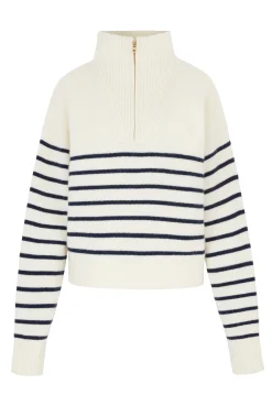 Nautical Stripe Lake Tahoe Half Zip Jumper
