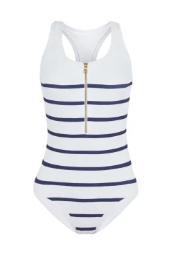 Nautical Stripe Racerback Swimsuit