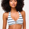 Nautical Stripe Rectangle Halterneck Top