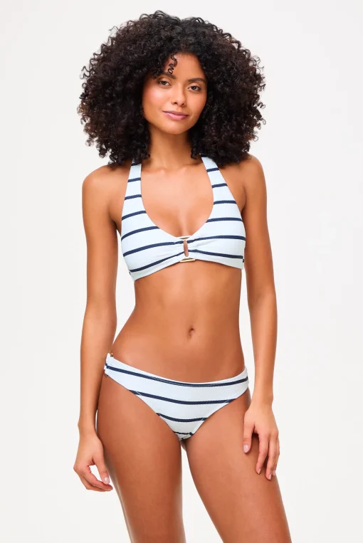 Nautical Stripe Rectangle Halterneck Top