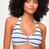 Nautical Stripe U-Bar Halterneck Top