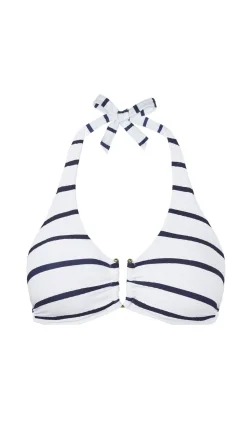 Nautical Stripe U-Bar Halterneck Top