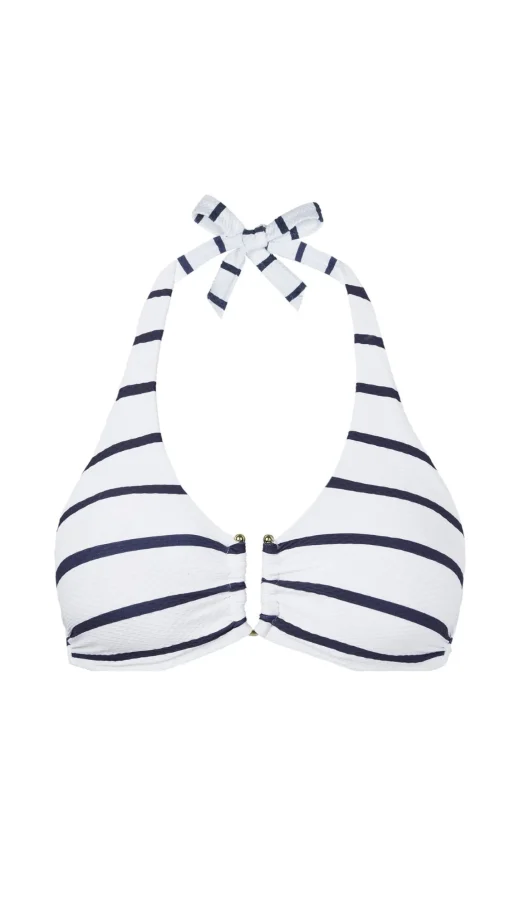 Nautical Stripe U-Bar Halterneck Top