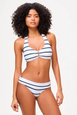 Nautical Stripe U-Bar Halterneck Top