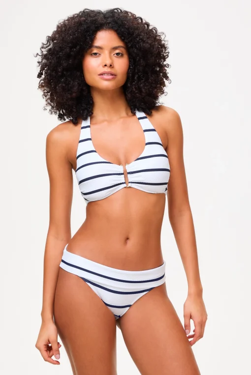 Nautical Stripe U-Bar Halterneck Top